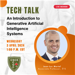 TECH TALK Apr 3, 1pm EDT: An Intro to Generative AI Systems